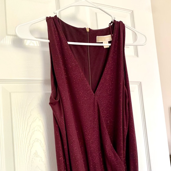 Michael Kors Burgundy Sparkle Jumpsuit, Sz M - Picture 4 of 16